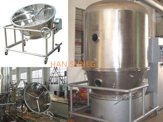 Secador flúido de la cama de ebullición de la vertical de la eficacia alta/secadora en lecho fluidificado para la leche Juice Powder Granulator