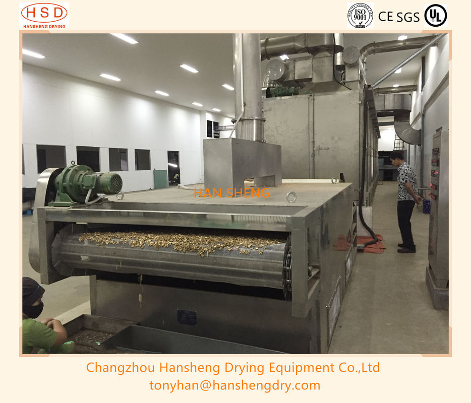 Tipo continuo mandioca Mesh Belt Dryer del túnel del transportador en el producto alimenticio instudry